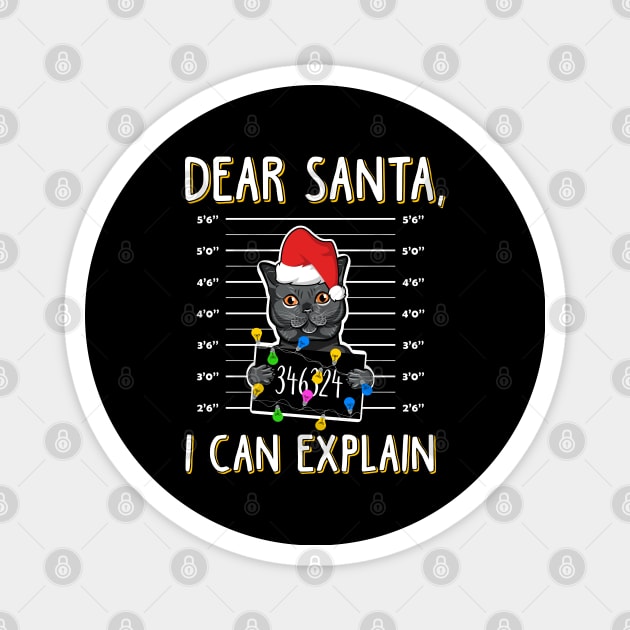 Dear Santa I Can Explain. Ugly Christmas Sweater. Magnet by KsuAnn